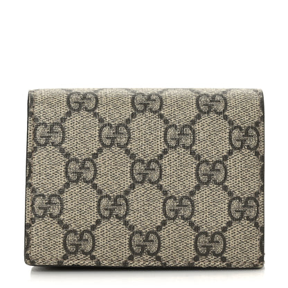 Gucci GG Supreme Monogram Card Case Beige 1 of 6