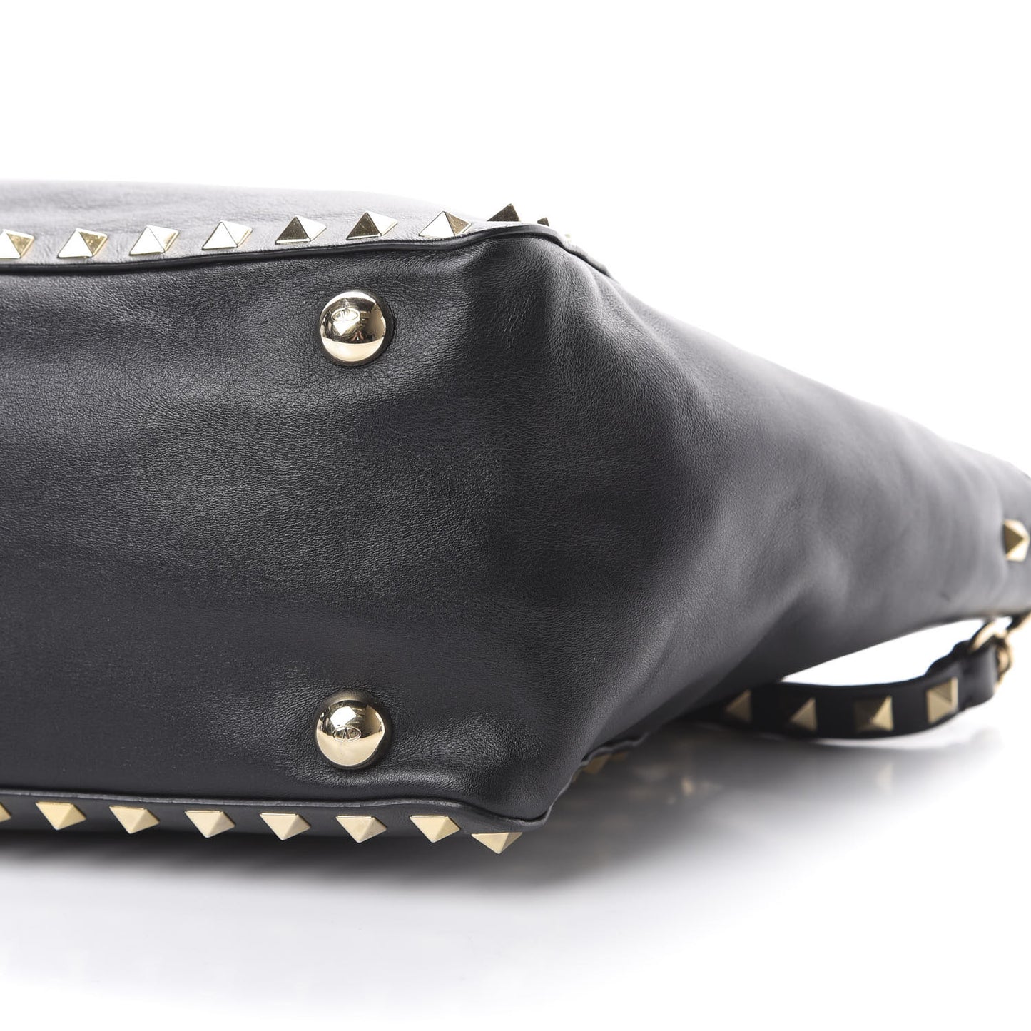 Vitello Small Rockstud Tote Black