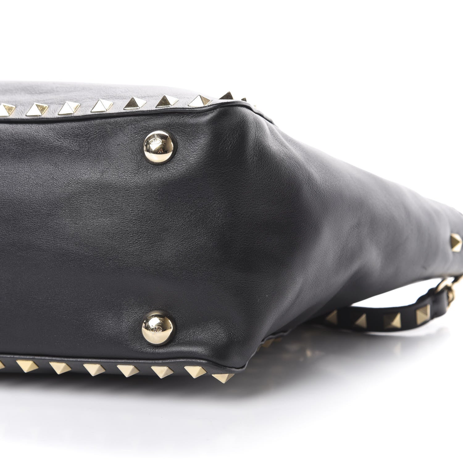 Valentino Garavani Vitello Small Rockstud Tote Black 9 of 15