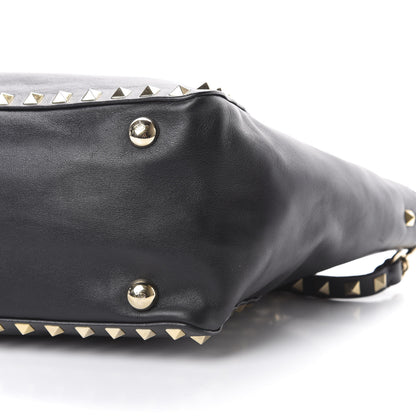 Valentino Garavani Vitello Small Rockstud Tote Black 9 of 15