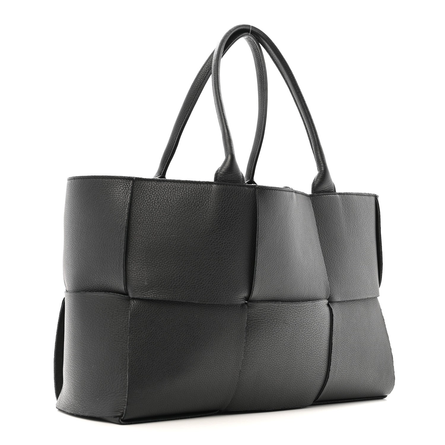 Bottega Veneta Grained Calfskin Maxi Intrecciato Arco Black 4 of 11