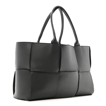 Bottega Veneta Grained Calfskin Maxi Intrecciato Arco Black 4 of 11