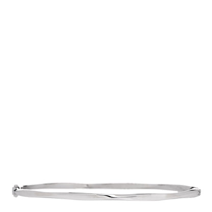 Graff 18K White Gold Diamond Spiral Pave Bangle Bracelet 2 of 4