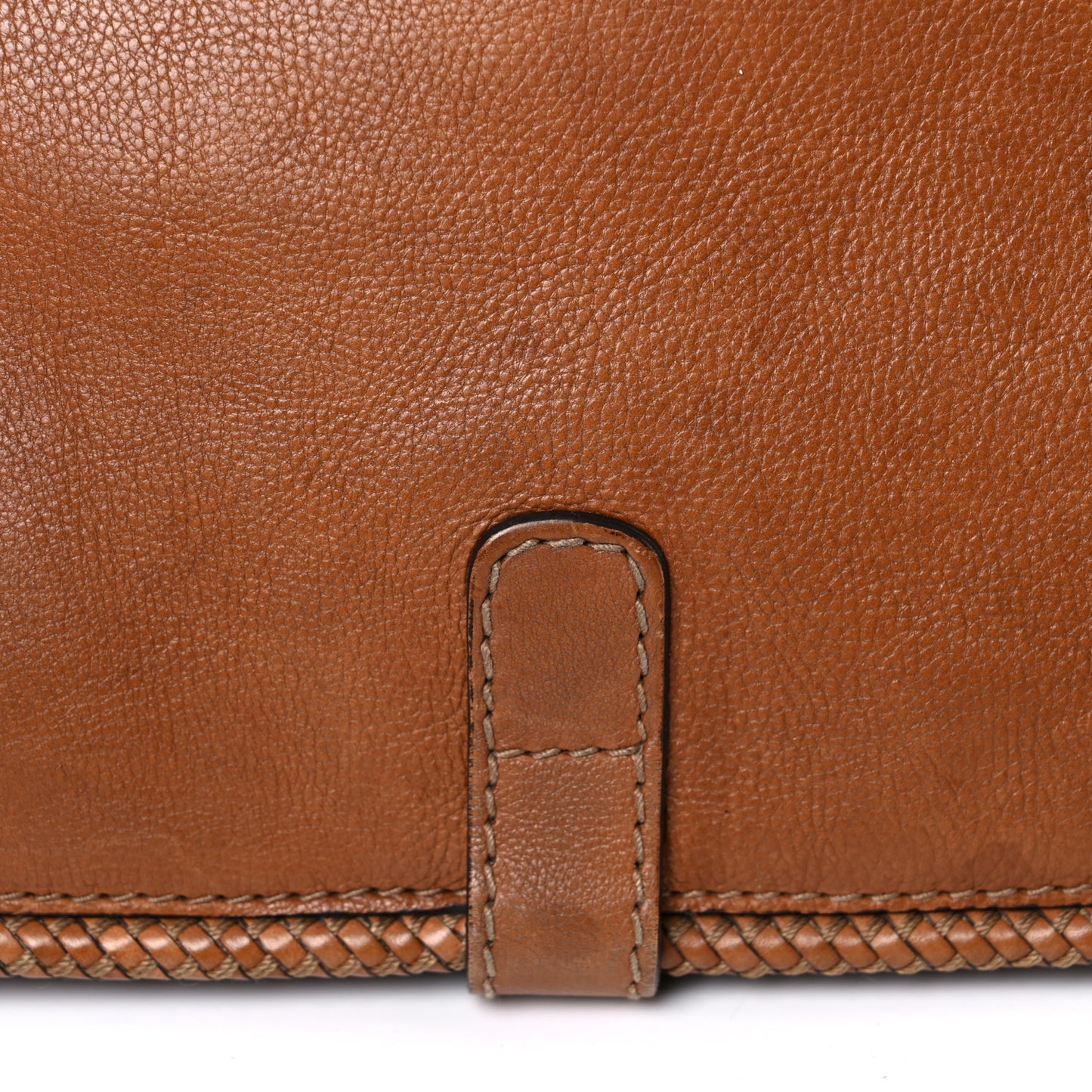 Grained Calfskin Medium Marrakech Flap Messenger Bag Brown