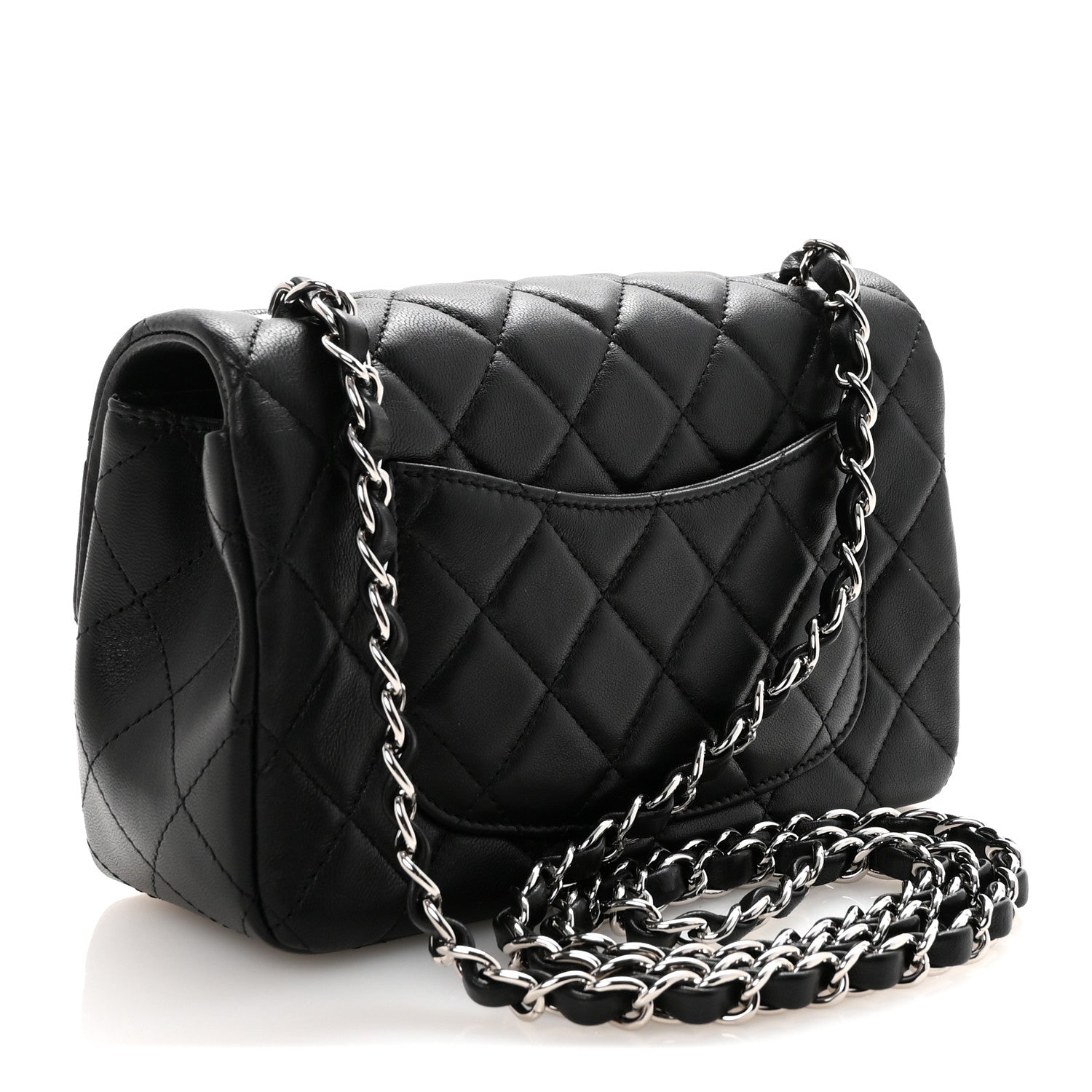 Chanel Lambskin Quilted Mini Rectangular Flap Black 3 of 11