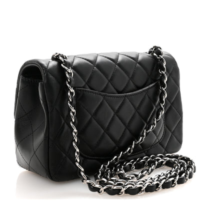 Chanel Lambskin Quilted Mini Rectangular Flap Black 3 of 11