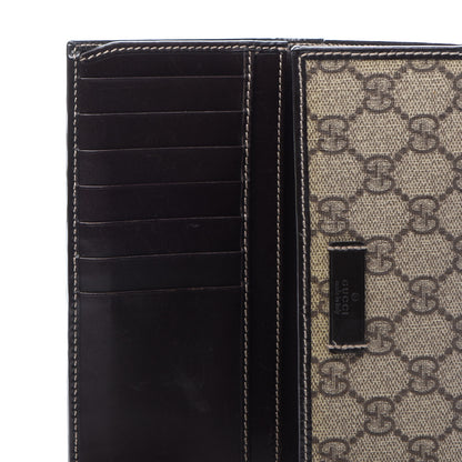 Gucci GG Plus Monogram Joy Continental Snap Oranizer Wallet Beige Ebony Dark Brown 9 of 13
