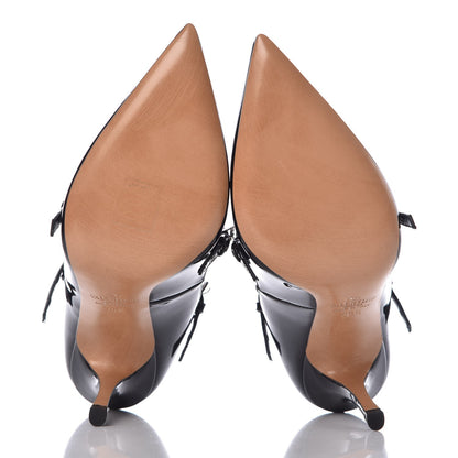 Valentino Garavani Patent Love Latch 100mm Pumps 36.5 Black Poudre 5 of 11