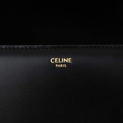 Celine Shiny Calfskin Medium Triomphe Black 6 of 11