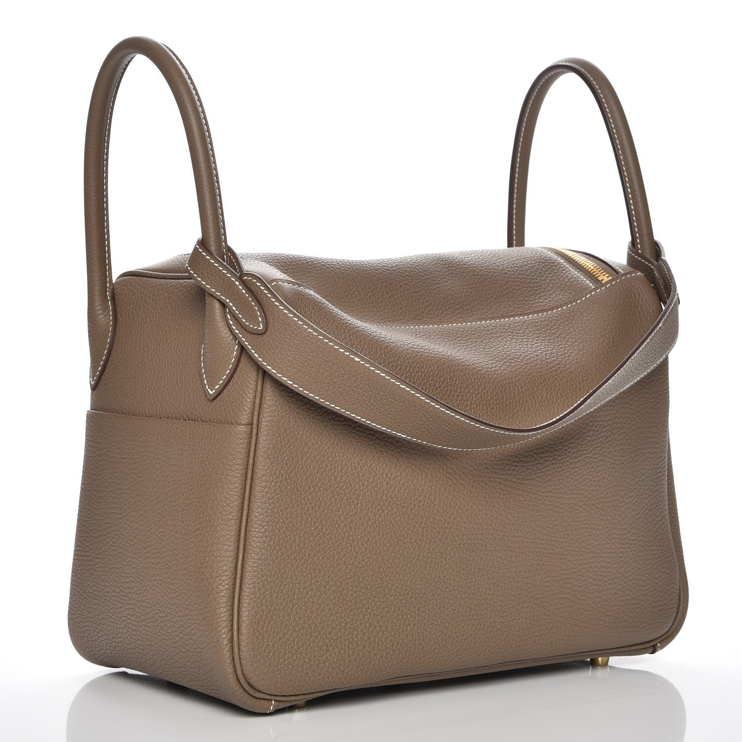 Hermes Taurillon Clemence Lindy 30 Etoupe 3 of 8