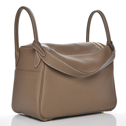 Hermes Taurillon Clemence Lindy 30 Etoupe 3 of 8