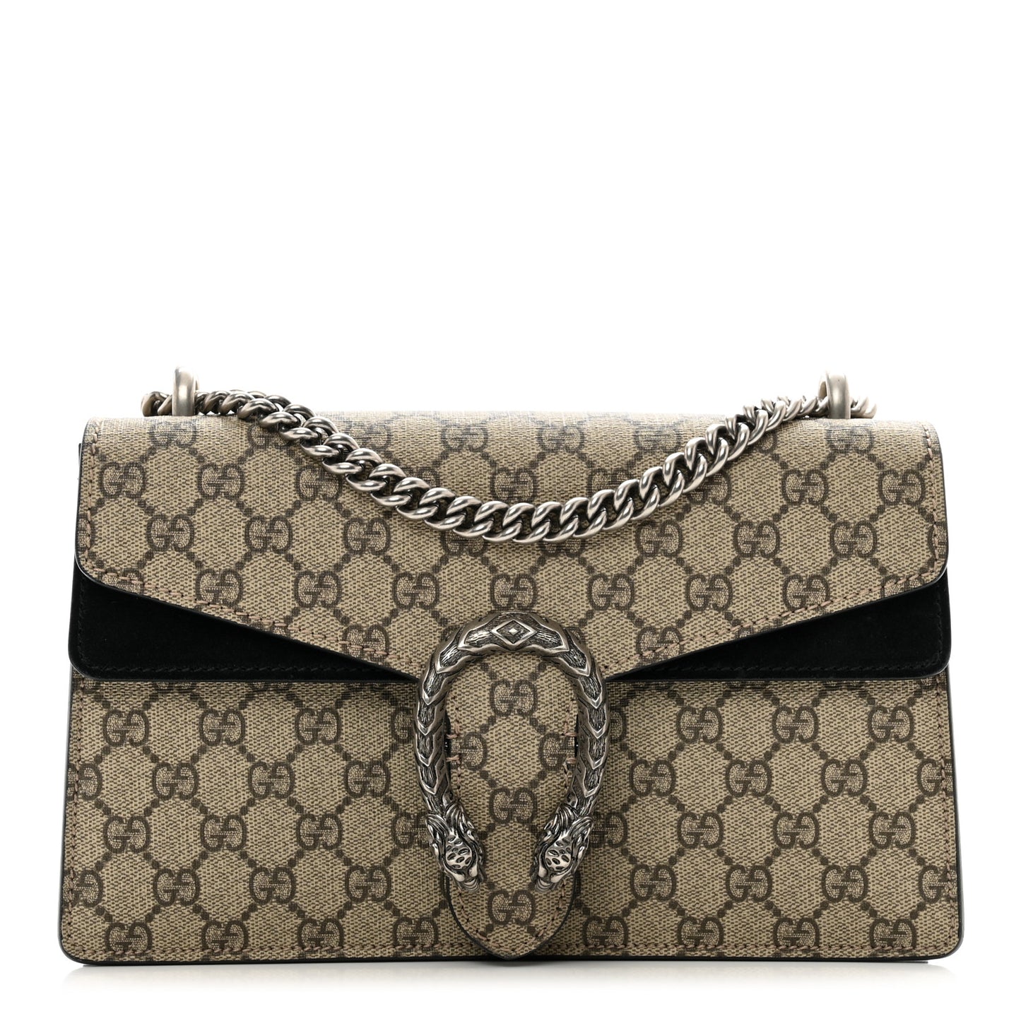 GG Supreme Monogram Small Dionysus Shoulder Bag Black