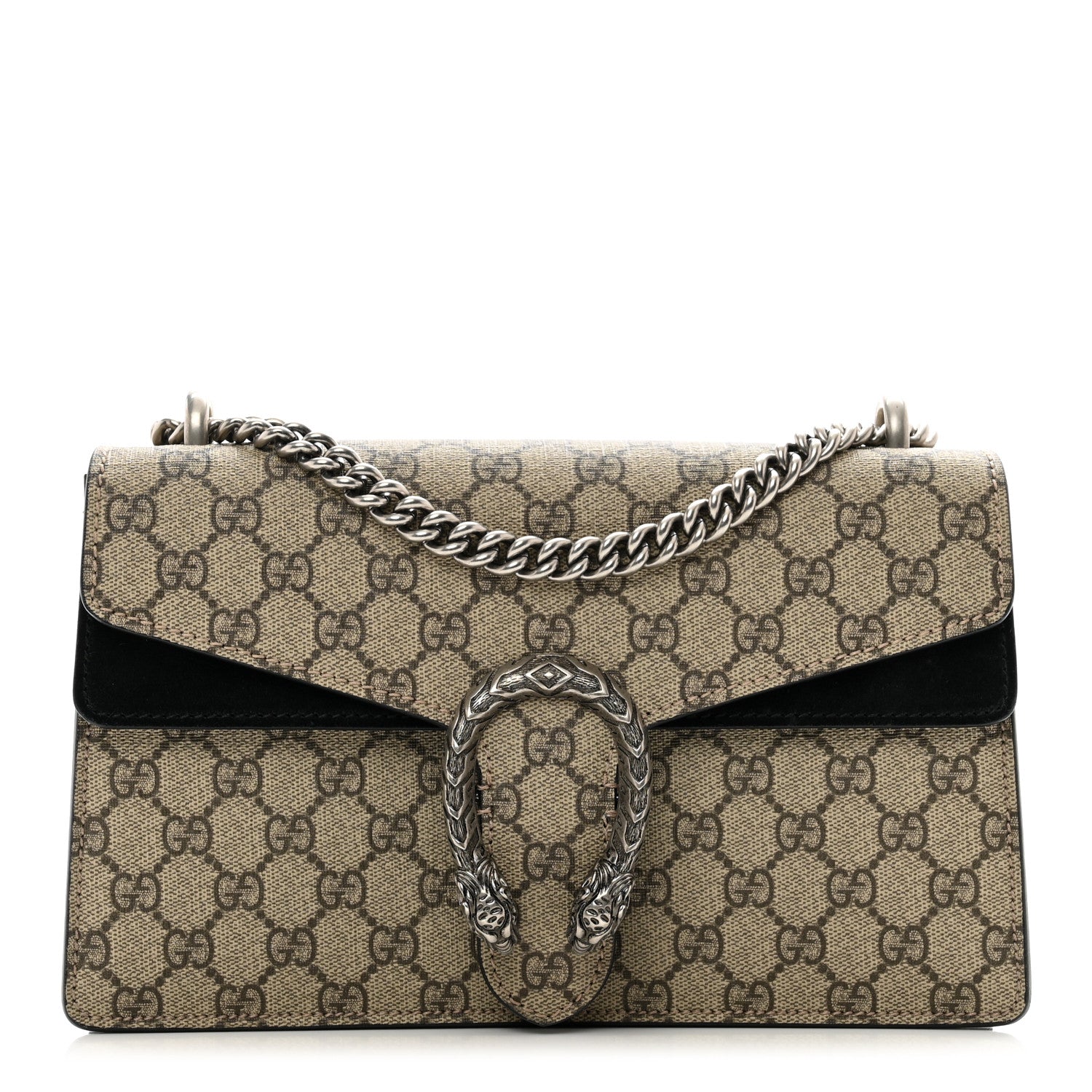 Gucci GG Supreme Monogram Small Dionysus Shoulder Bag Black 1 of 12