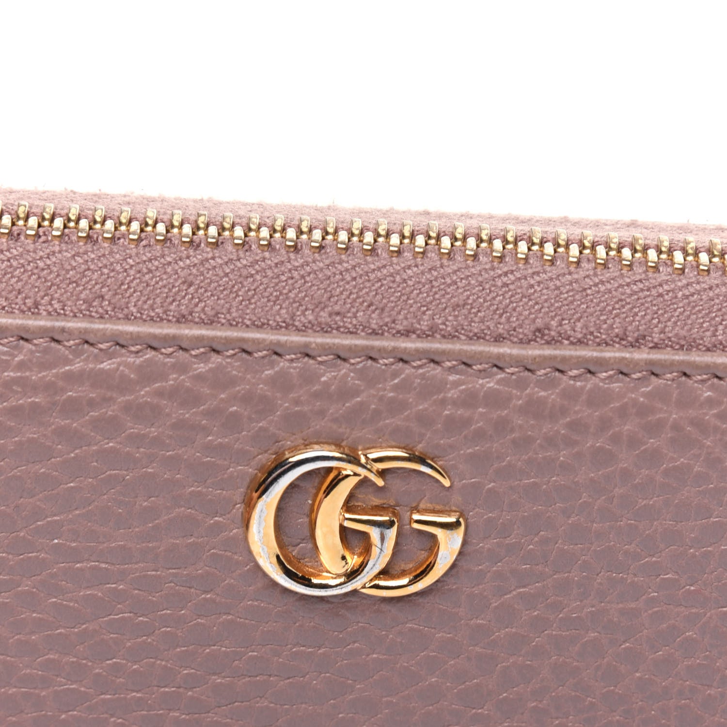 Gucci Dollar Calfskin GG Marmont Zip Around Wallet Porcelain Rose 10 of 16
