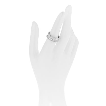 Van Cleef & Arpels 18K White Gold Perlee Signature Ring 53 6.25 2 of 5