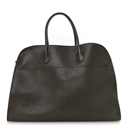 The Row Polished Saddle Calfskin Soft Margaux 17 Koala Grey 1 of 8