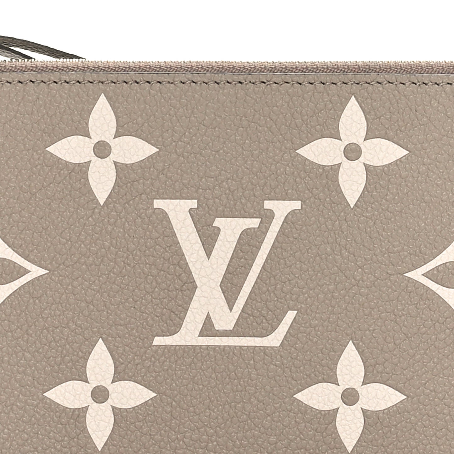 Empreinte Monogram Giant Pochette Felicie Zippered Insert Tourterelle Creme