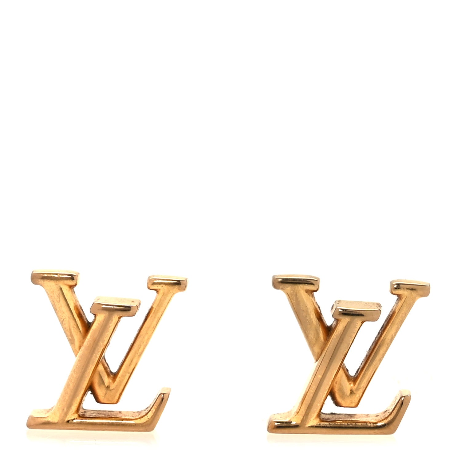 Louis Vuitton Metal LV Iconic Earrings Gold 1 of 5