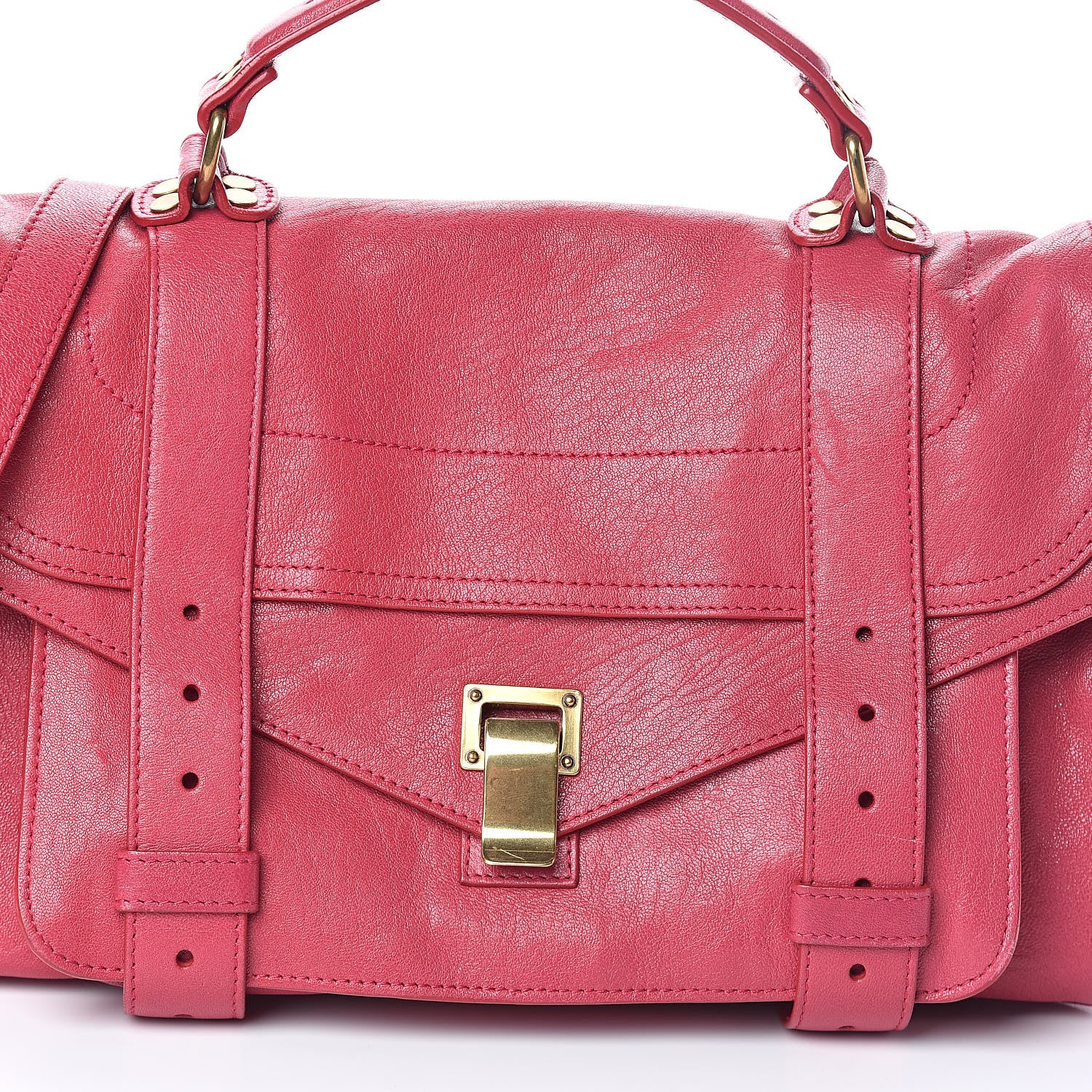 Proenza Schouler Lambskin Medium PS1 Satchel Raspberry 7 of 9