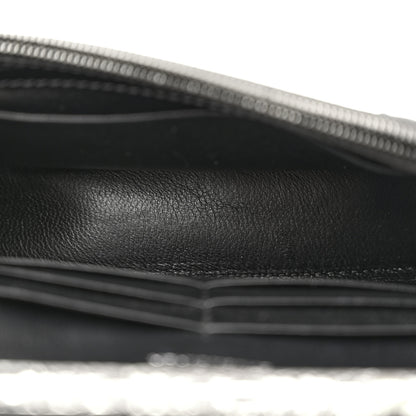 Balenciaga Shiny Metallic Calfskin Crocodile Embossed Hourglass Chain Bag Gunmetal 5 of 9