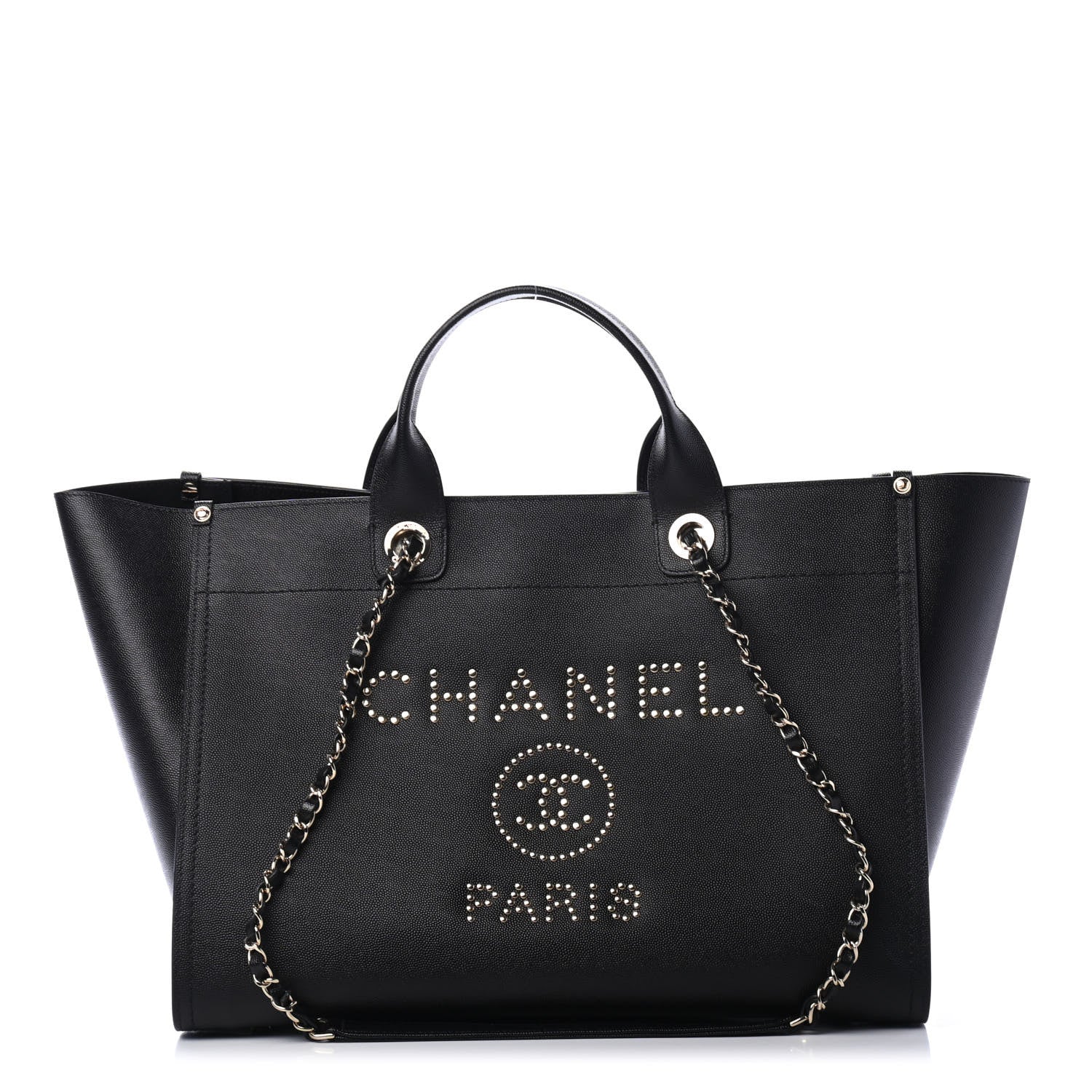 Chanel Caviar Medium Studded Deauville Tote Black 1 of 4