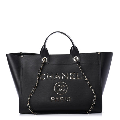 Chanel Caviar Medium Studded Deauville Tote Black 1 of 4
