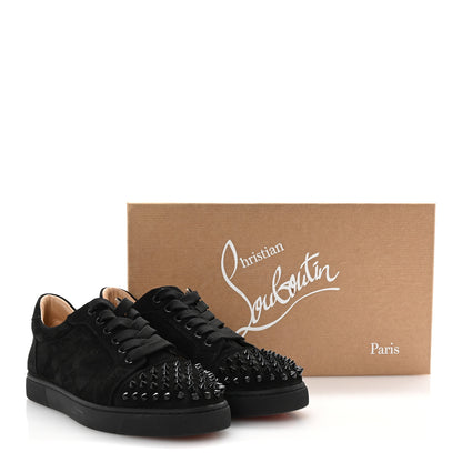 Christian Louboutin Suede Louis Junior Spikes Flat Sneakers 38 Black 19 of 20