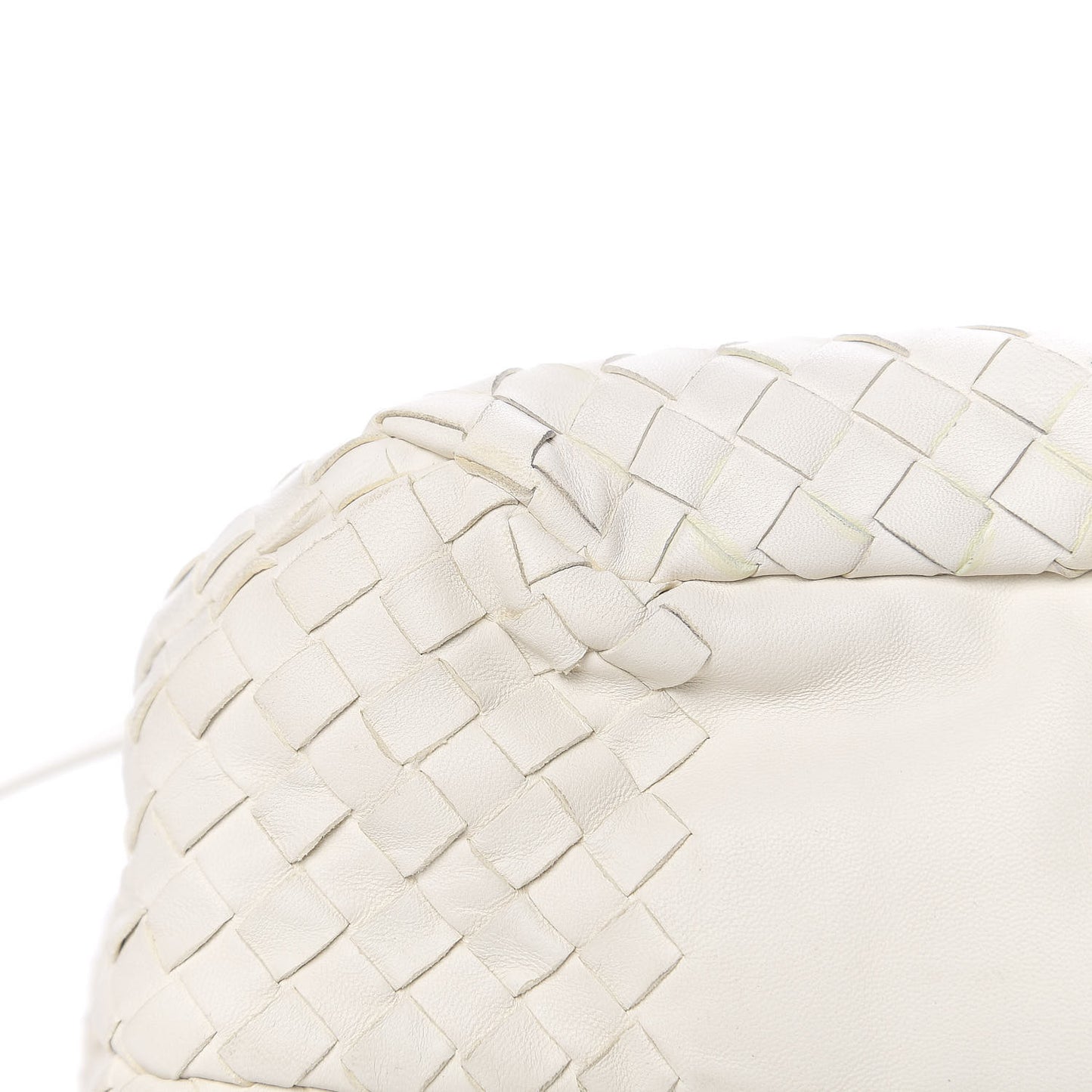 Nappa Intrecciato Medium Campana Hobo White