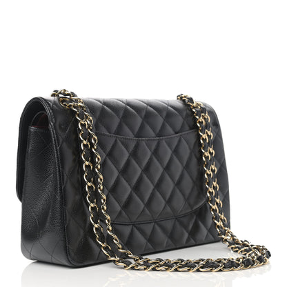Chanel Caviar Quilted Jumbo Double Flap Black 3 of 10