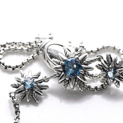 David Yurman Sterling Silver Blue Topaz Starburst Bracelet 7 of 7