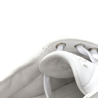 Prada Re-Nylon Spazzolato Rubber Triangle Logo Macro Quilted Mens 35mm Platform Sneakers 39 White 10 of 14