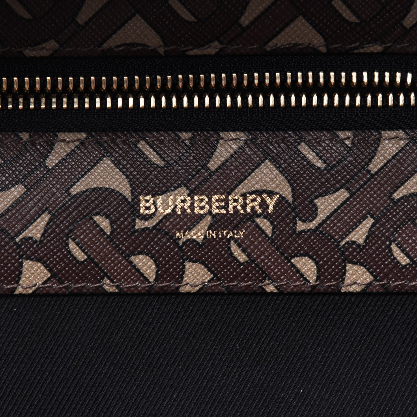 E-Canvas Monogram Stripe Backpack Bridle Brown