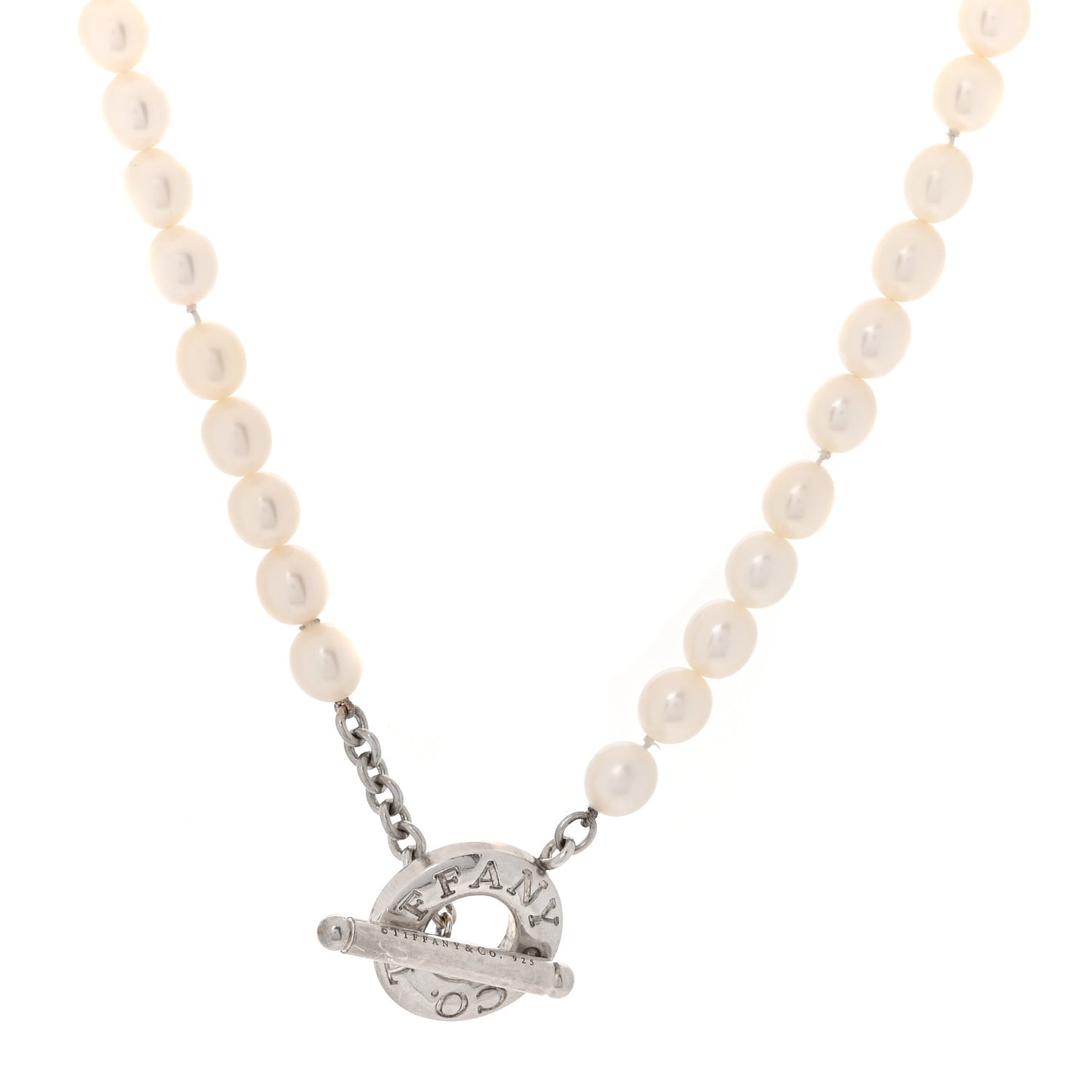 Sterling Silver Pearl Strand Toggle Necklace