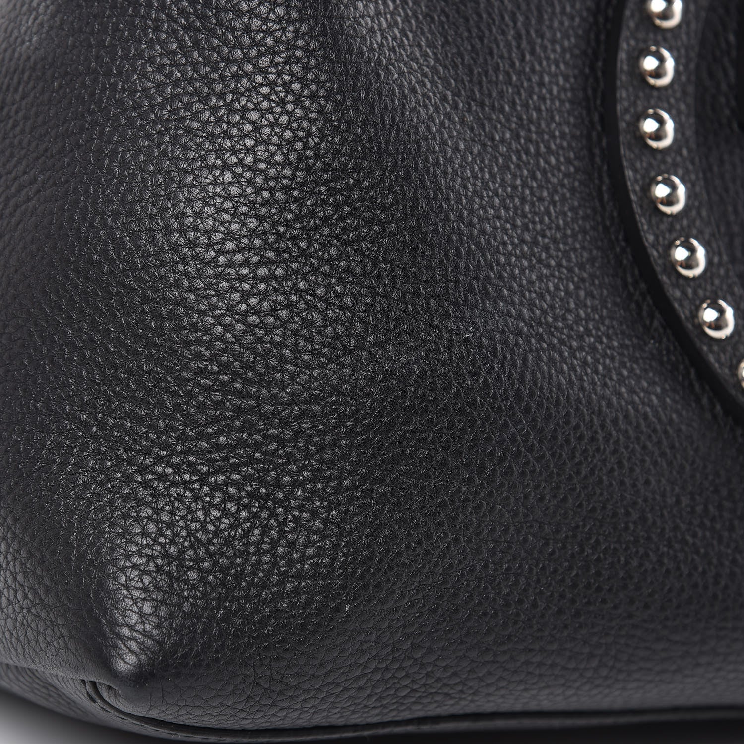 Gucci Pebbled Calfskin Studded Medium Soho Chain Shoulder Bag Black 10 of 14