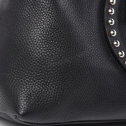 Gucci Pebbled Calfskin Studded Medium Soho Chain Shoulder Bag Black 10 of 14