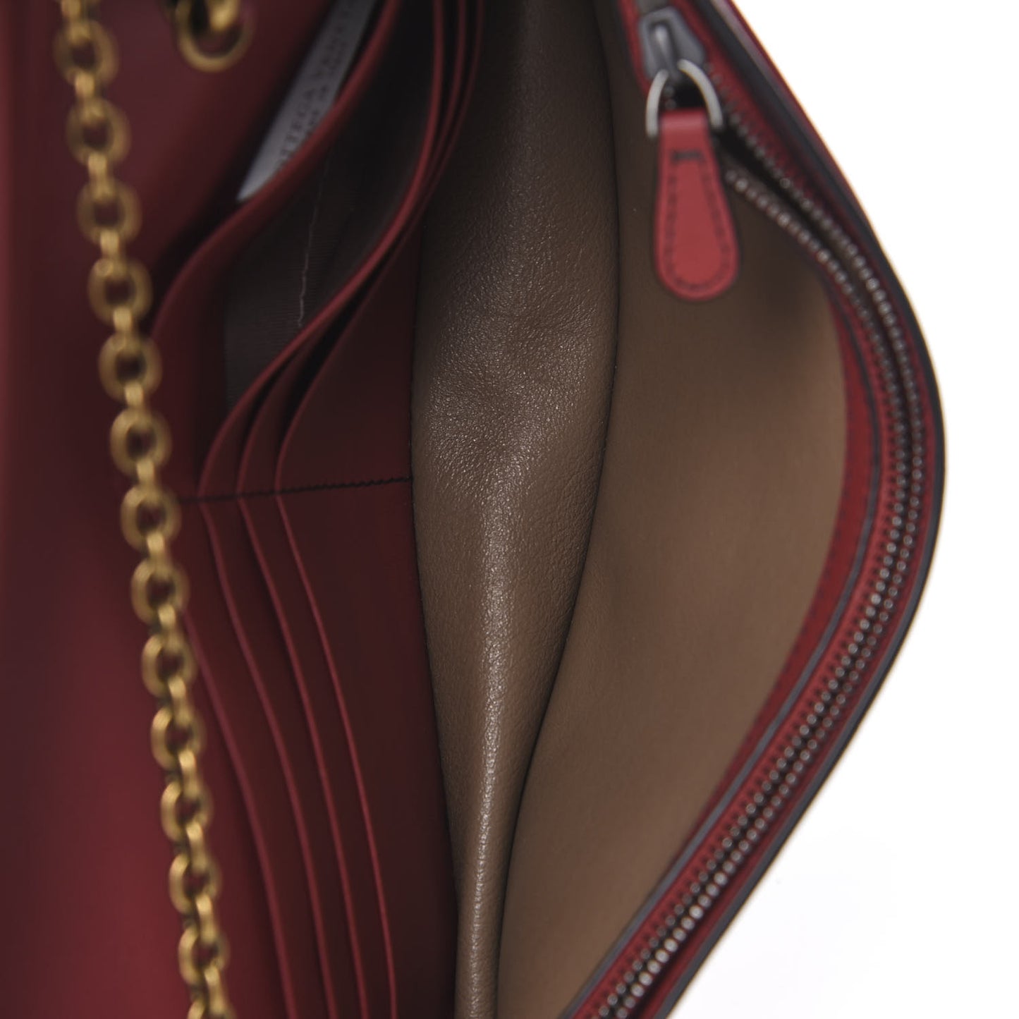 Nappa Intrecciato Ellittica Chain Wallet Baccara Rose