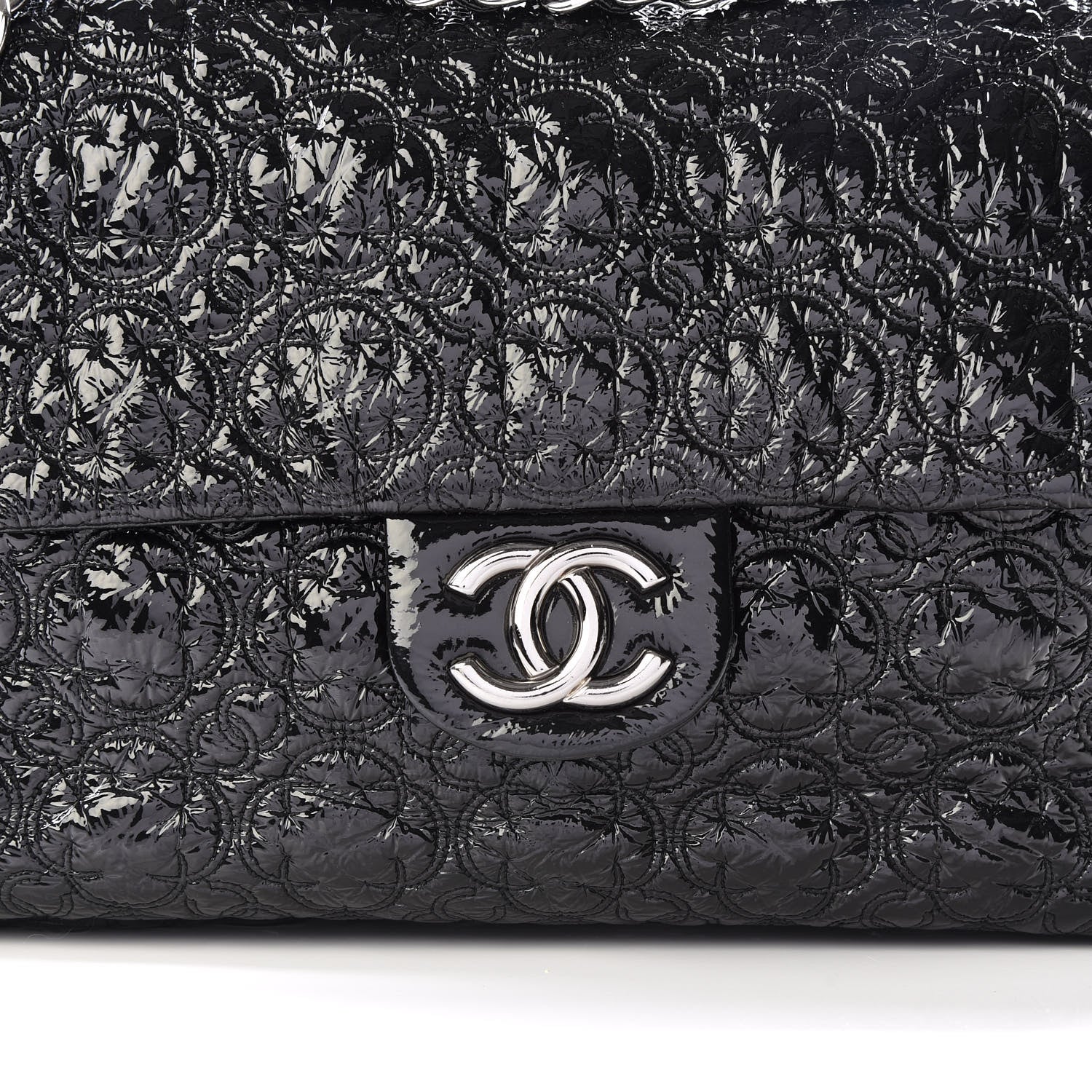 Chanel Vinyl Rock In Moscow Single Flap Black 9 of 11
