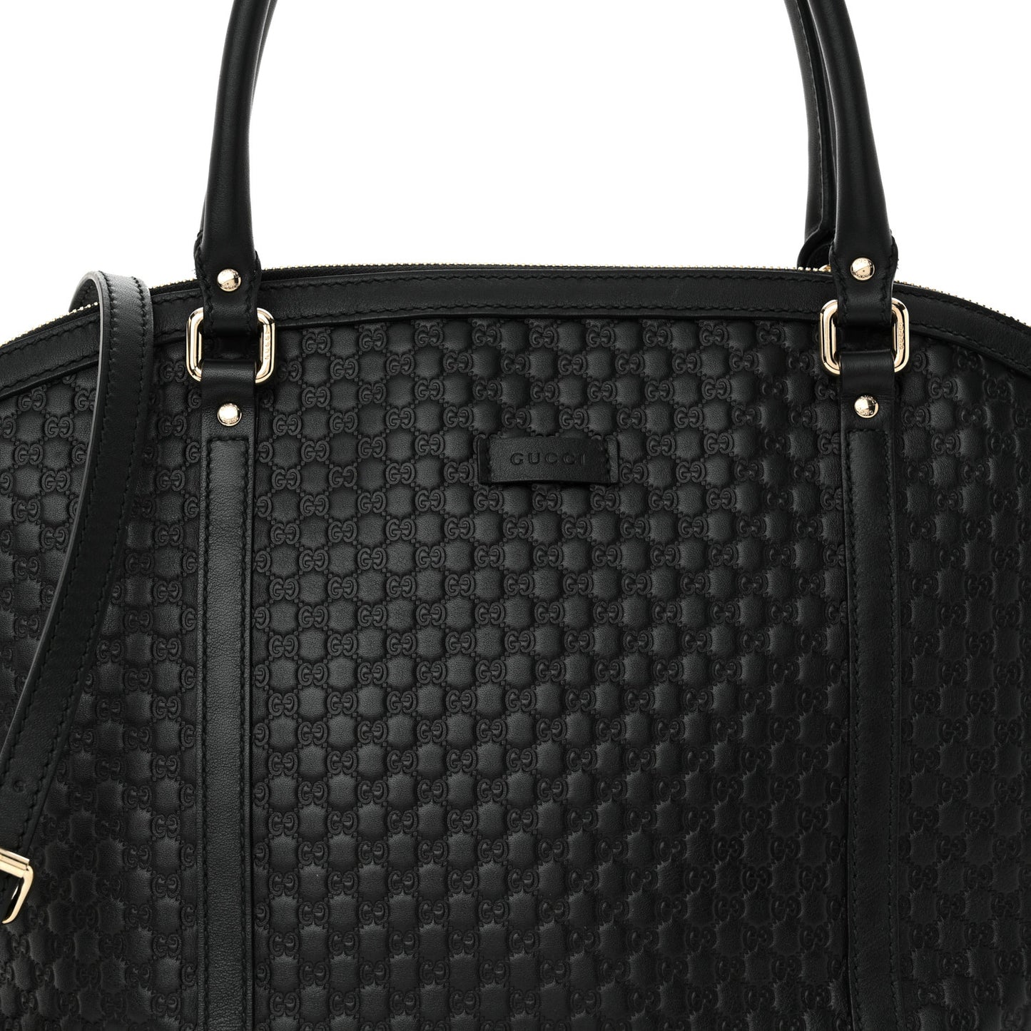 Soft Microguccissima Dome Satchel Black