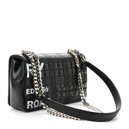 Burberry Patent Quilted Horseferry Print Small Lola Bag Black 3 of 11