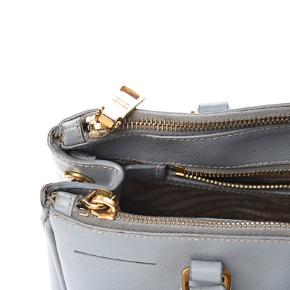 Prada Saffiano Small Galleria Double Zip Tote Lago 8 of 16