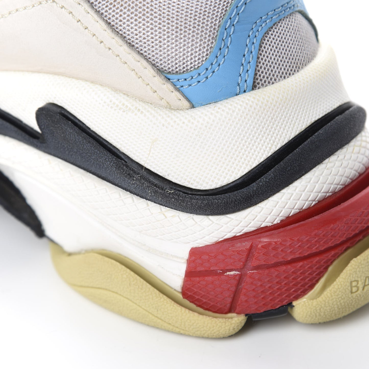 Fabric Mesh Womens Triple S Sneakers 36 White Blue Pink