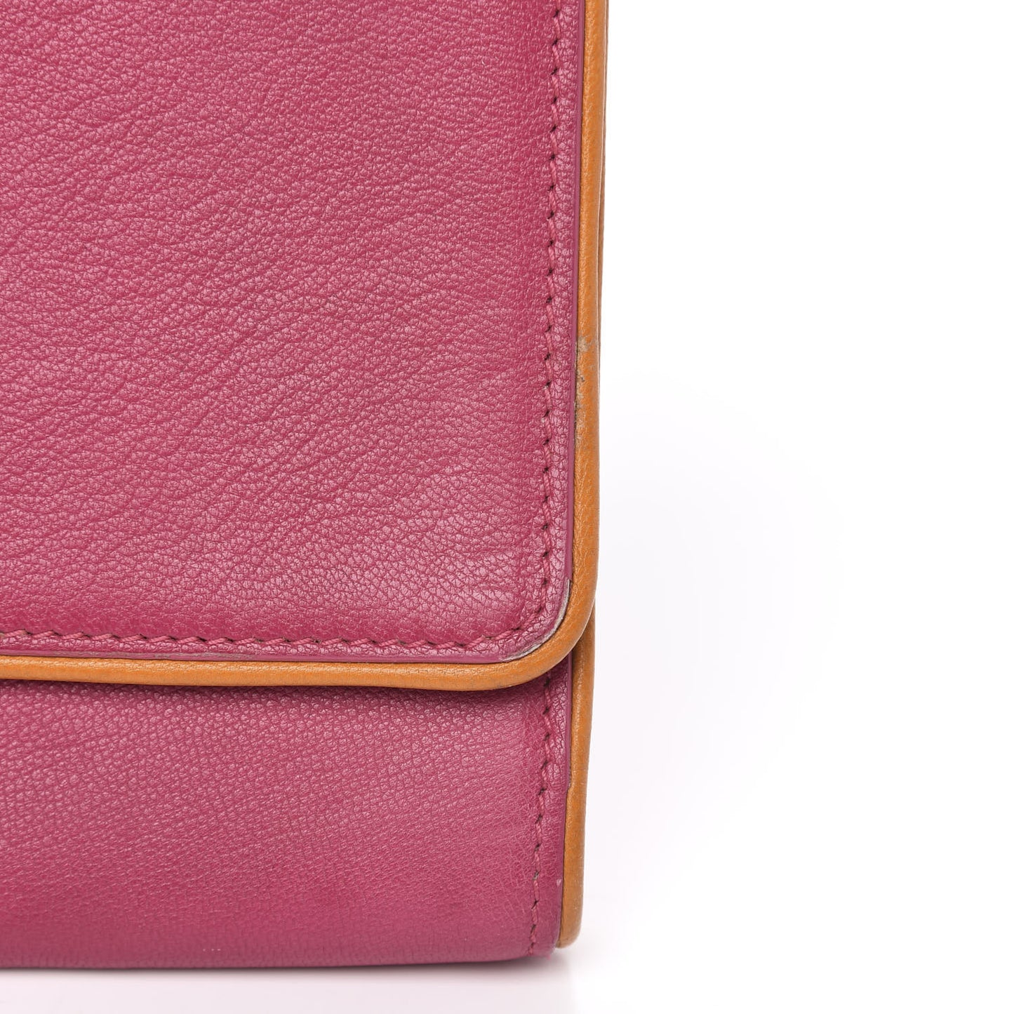 Goatskin Colorblock Belle De Jour Clutch Fuchsia