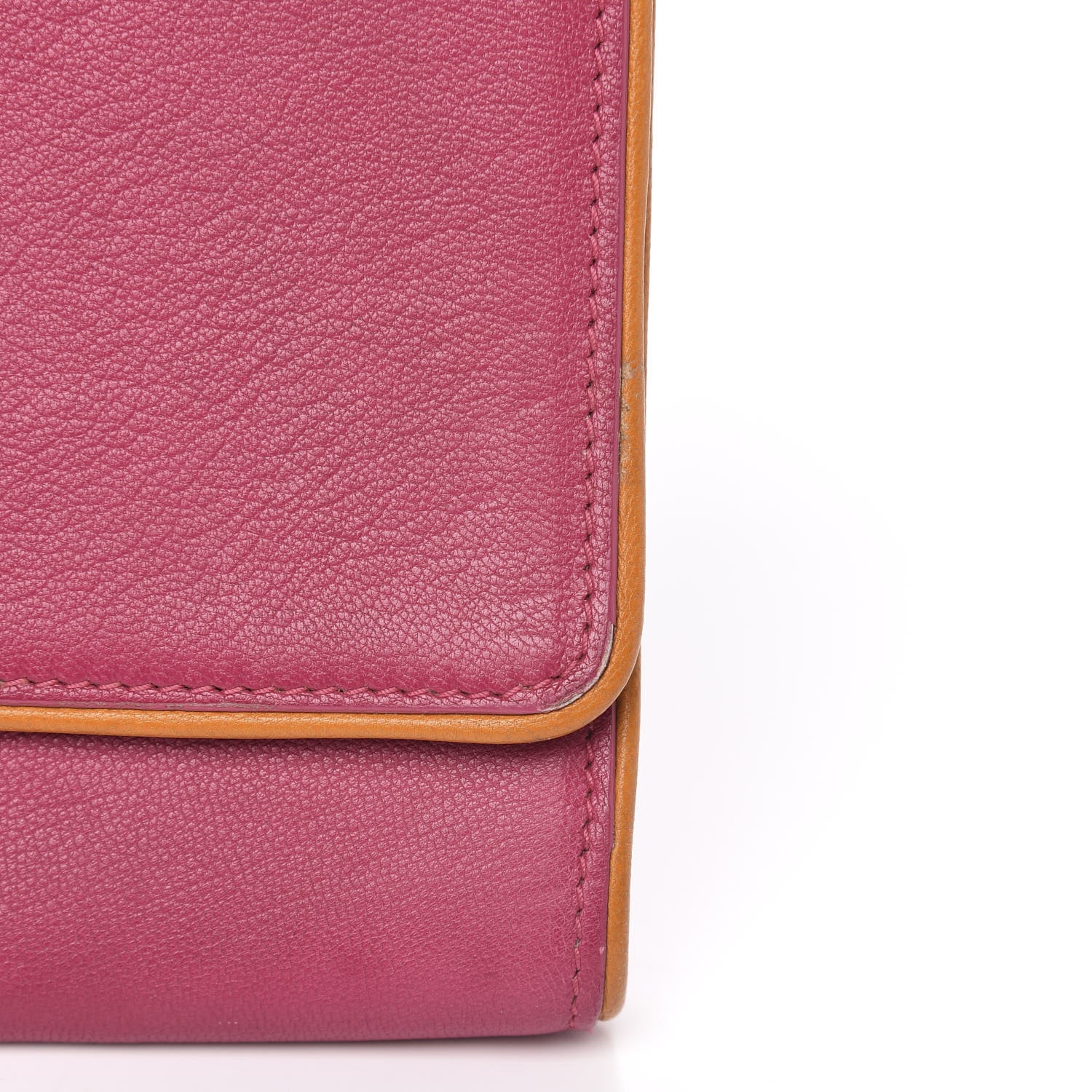 Saint Laurent Goatskin Colorblock Belle De Jour Clutch Fuchsia 12 of 15