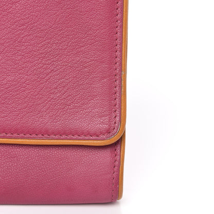 Saint Laurent Goatskin Colorblock Belle De Jour Clutch Fuchsia 12 of 15
