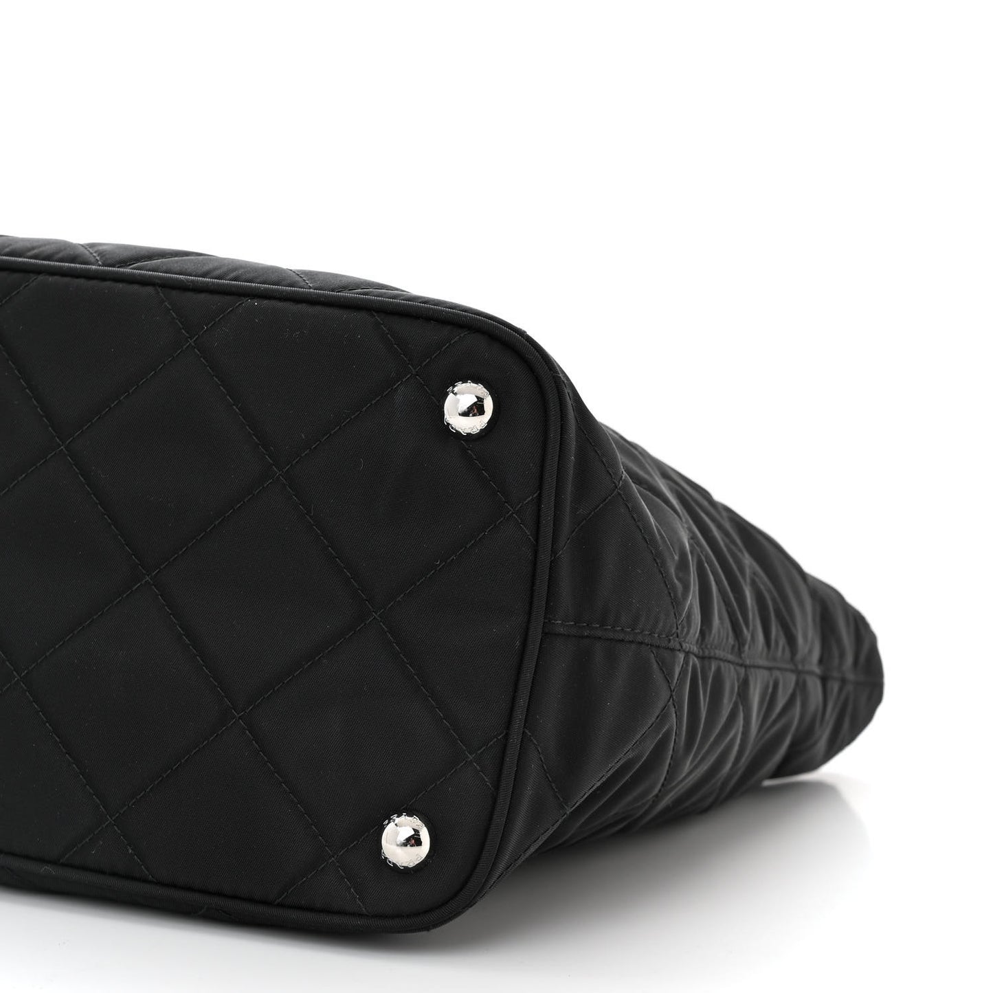 Nylon Tessuto Impuntu Quilted Tote Black