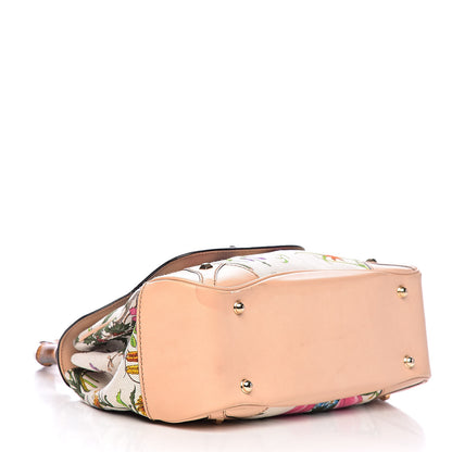 Gucci Floral Flora Canvas Bamboo Top Handle Bag 4 of 14