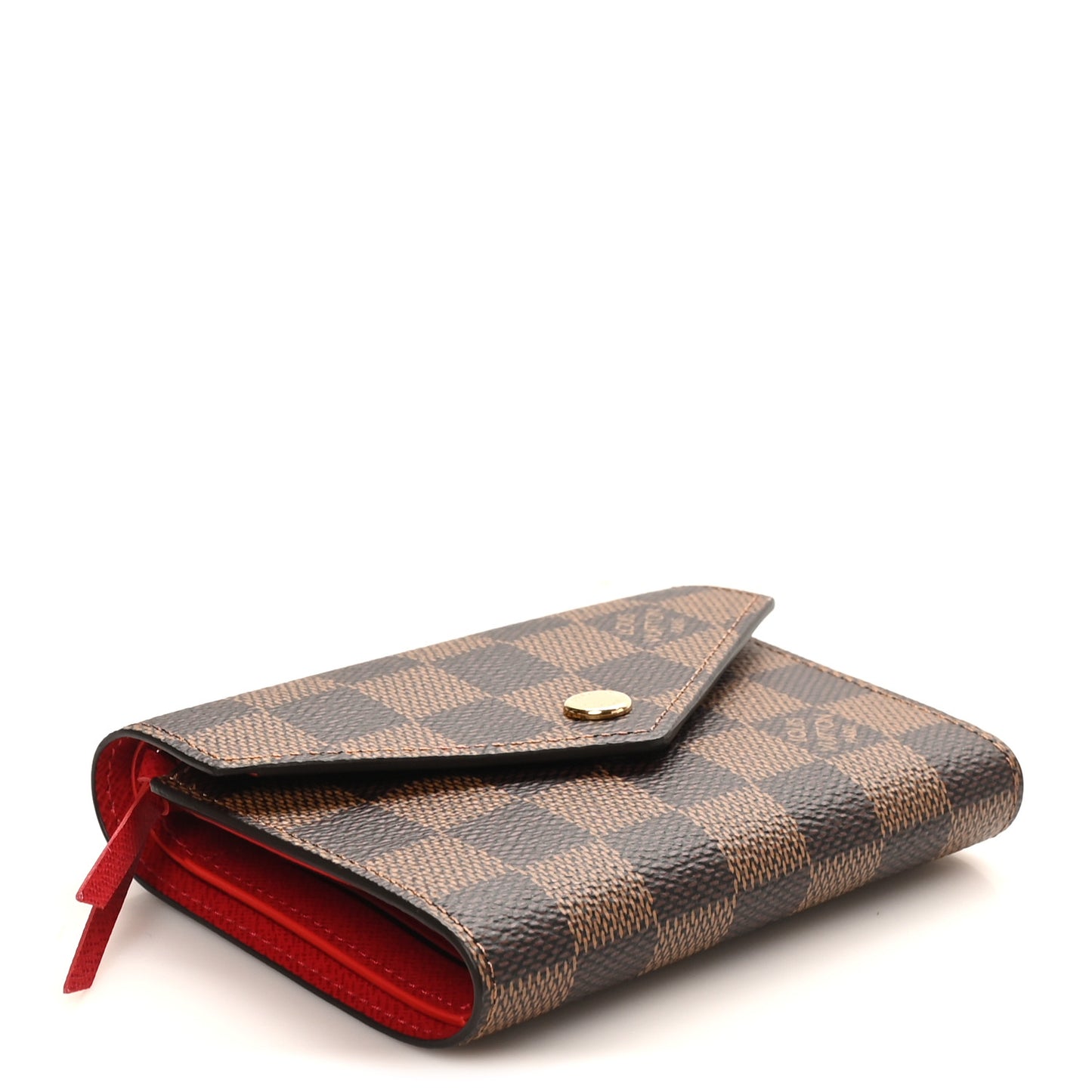 Damier Ebene Victorine Wallet Red