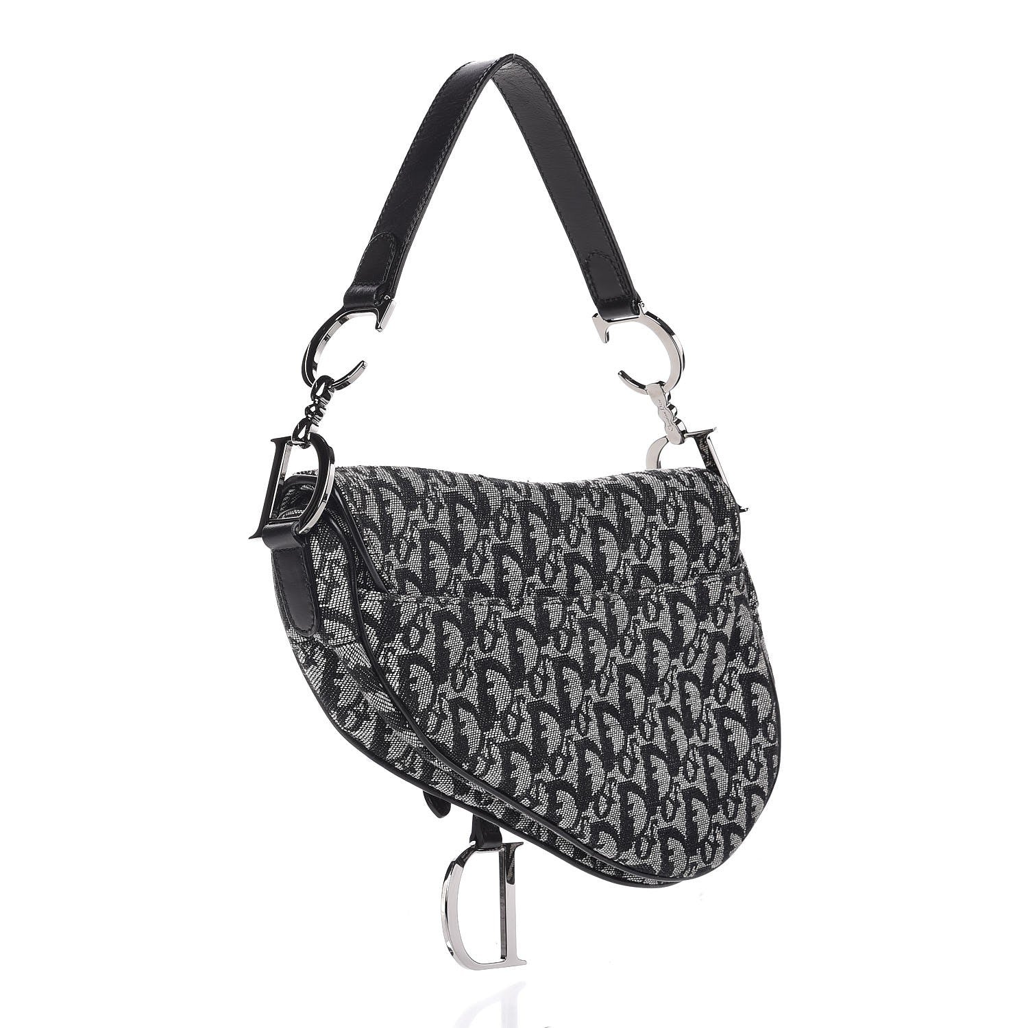 Christian Dior Monogram Saddle Bag Black 3 of 7