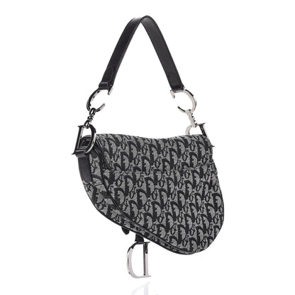 Christian Dior Monogram Saddle Bag Black 3 of 7