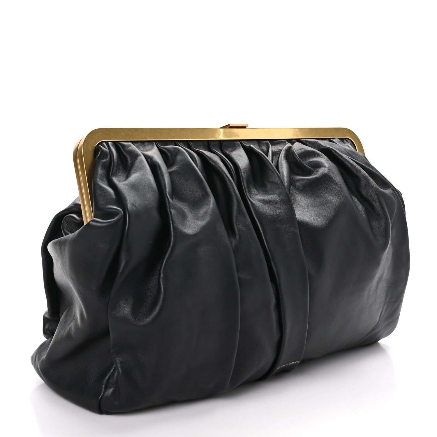 Mansur Gavriel Lambskin Wave Frame Clutch Black 4 of 9